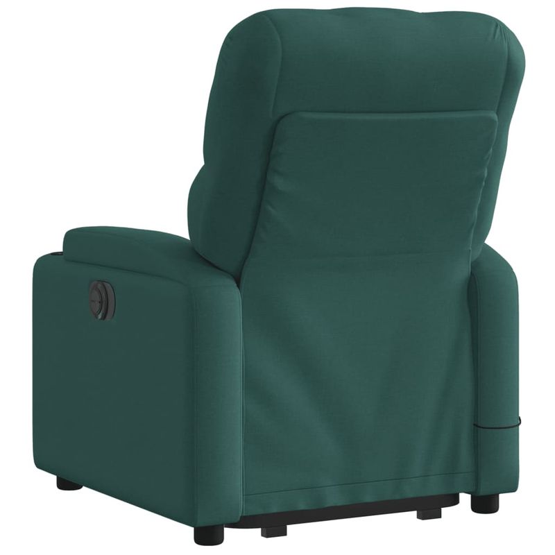 Ingrijire personala si Cosmetice - Sanatate si wellness - Articole wellness - Fotolii de masaj - Fotoliu rabatabil de masaj, cu ridicare, verde inchis, textil - Infinity.ro