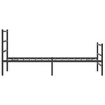 Casa si Gradina - Mobilier - Paturi si accesorii - Paturi - Cadru pat metalic cu tablii de cap/picioare  negru, 80x200 cm - Infinity.ro