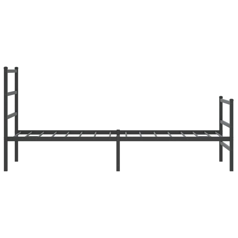 Casa si Gradina - Mobilier - Paturi si accesorii - Paturi - Cadru pat metalic cu tablii de cap/picioare  negru, 80x200 cm - Infinity.ro