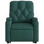 Ingrijire personala si Cosmetice - Sanatate si wellness - Articole wellness - Fotolii de masaj - Fotoliu rabatabil de masaj, cu ridicare, verde inchis, textil - Infinity.ro