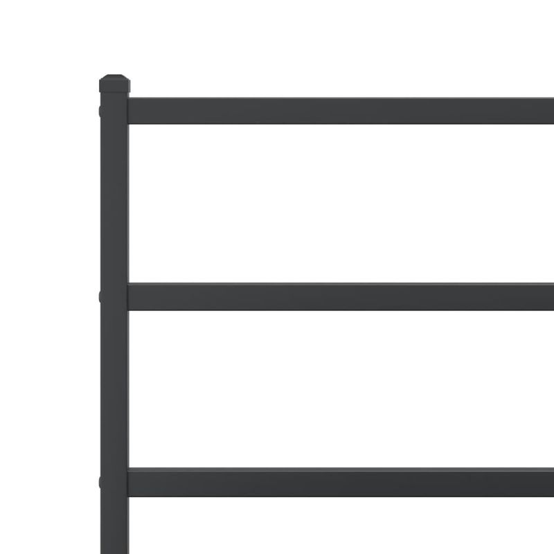 Casa si Gradina - Mobilier - Paturi si accesorii - Paturi - Cadru pat metalic cu tablii de cap/picioare  negru, 80x200 cm - Infinity.ro
