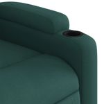 Ingrijire personala si Cosmetice - Sanatate si wellness - Articole wellness - Fotolii de masaj - Fotoliu rabatabil de masaj, cu ridicare, verde inchis, textil - Infinity.ro