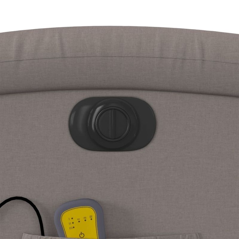 Ingrijire personala si Cosmetice - Sanatate si wellness - Articole wellness - Fotolii de masaj - Fotoliu electric masaj rabatabil cu ridicare, gri taupe, textil - Infinity.ro