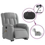 Ingrijire personala si Cosmetice - Sanatate si wellness - Articole wellness - Fotolii de masaj - Fotoliu electric masaj rabatabil cu ridicare, gri inchis textil - Infinity.ro