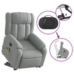 Ingrijire personala si Cosmetice - Sanatate si wellness - Articole wellness - Fotolii de masaj - Fotoliu electric masaj rabatabil cu ridicare, gri inchis textil - Infinity.ro