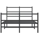 Casa si Gradina - Mobilier - Paturi si accesorii - Paturi - Cadru pat metalic cu tablie de cap/picioare , negru, 120x200 cm - Infinity.ro
