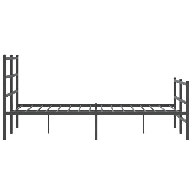 Casa si Gradina - Mobilier - Paturi si accesorii - Paturi - Cadru pat metalic cu tablie de cap/picioare , negru, 120x200 cm - Infinity.ro