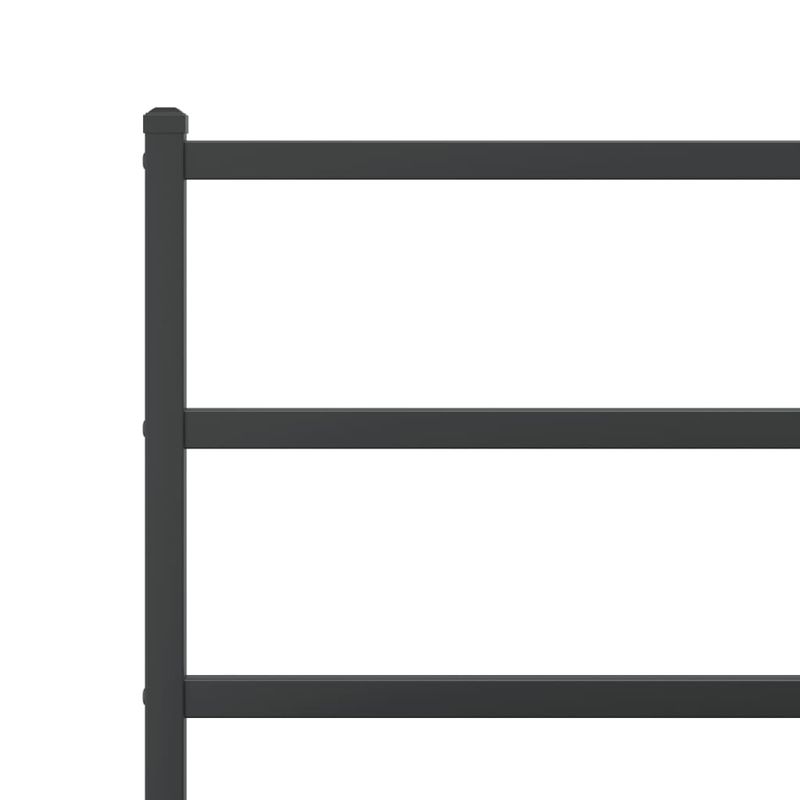 Casa si Gradina - Mobilier - Paturi si accesorii - Paturi - Cadru pat metalic cu tablie de cap/picioare , negru, 120x200 cm - Infinity.ro