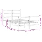 Casa si Gradina - Mobilier - Paturi si accesorii - Paturi - Cadru pat metalic cu tablie de cap/picioare , negru, 120x200 cm - Infinity.ro