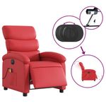 Ingrijire personala si Cosmetice - Sanatate si wellness - Articole wellness - Fotolii de masaj - Fotoliu electric de masaj rabatabil, rosu, piele ecologica - Infinity.ro