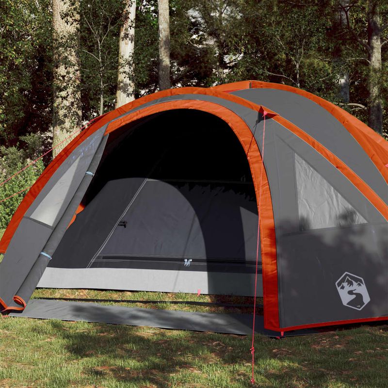 Sport si Outdoor - Camping - Corturi camping - Cort de camping pentru 4 persoane, gri/portocaliu, impermeabil - Infinity.ro