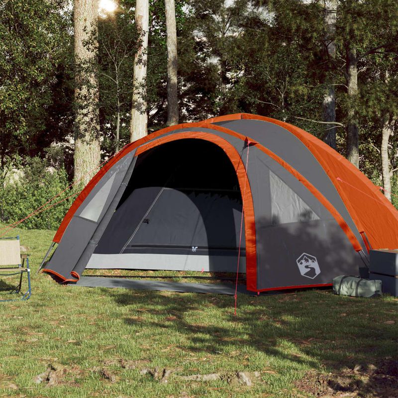 Sport si Outdoor - Camping - Corturi camping - Cort de camping pentru 4 persoane, gri/portocaliu, impermeabil - Infinity.ro