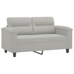 Casa si Gradina - Mobilier - Canapele si coltare - Canapele - Canapea cu 2 locuri, gri deschis, 120 cm, tesatura microfibra - Infinity.ro