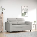 Casa si Gradina - Mobilier - Canapele si coltare - Canapele - Canapea cu 2 locuri, gri deschis, 120 cm, tesatura microfibra - Infinity.ro