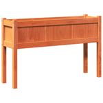 Casa si Gradina - Gradinarit si plante - Plante si ghivece - Ghivece si suporturi - Jardiniera gradina cu picioare maro ceruit 110x31x70cm lemn pin - Infinity.ro