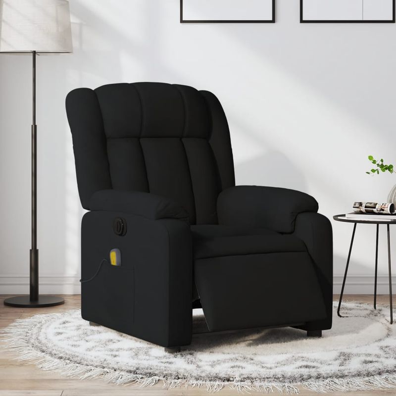 Ingrijire personala si Cosmetice - Sanatate si wellness - Articole wellness - Fotolii de masaj - Fotoliu electric de masaj rabatabil, negru, textil - Infinity.ro