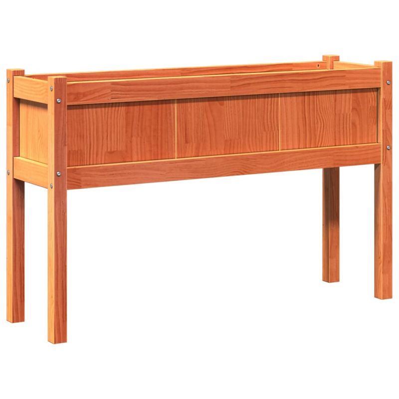 Casa si Gradina - Gradinarit si plante - Plante si ghivece - Ghivece si suporturi - Jardiniera gradina cu picioare maro ceruit 110x31x70cm lemn pin - Infinity.ro