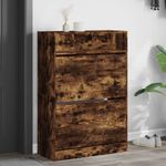 Casa si Gradina - Mobilier - Organizare si depozitare - Organizator incaltaminte - Pantofar cu 2 sertare rabatabile, stejar fumuriu, 80x34x116 cm - Infinity.ro