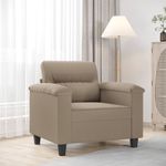 Casa si Gradina - Mobilier - Scaune si fotolii - Fotolii - Fotoliu canapea, gri taupe, 60 cm, textil microfibra - Infinity.ro