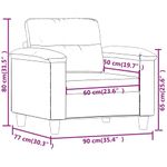 Casa si Gradina - Mobilier - Scaune si fotolii - Fotolii - Fotoliu canapea, gri taupe, 60 cm, textil microfibra - Infinity.ro