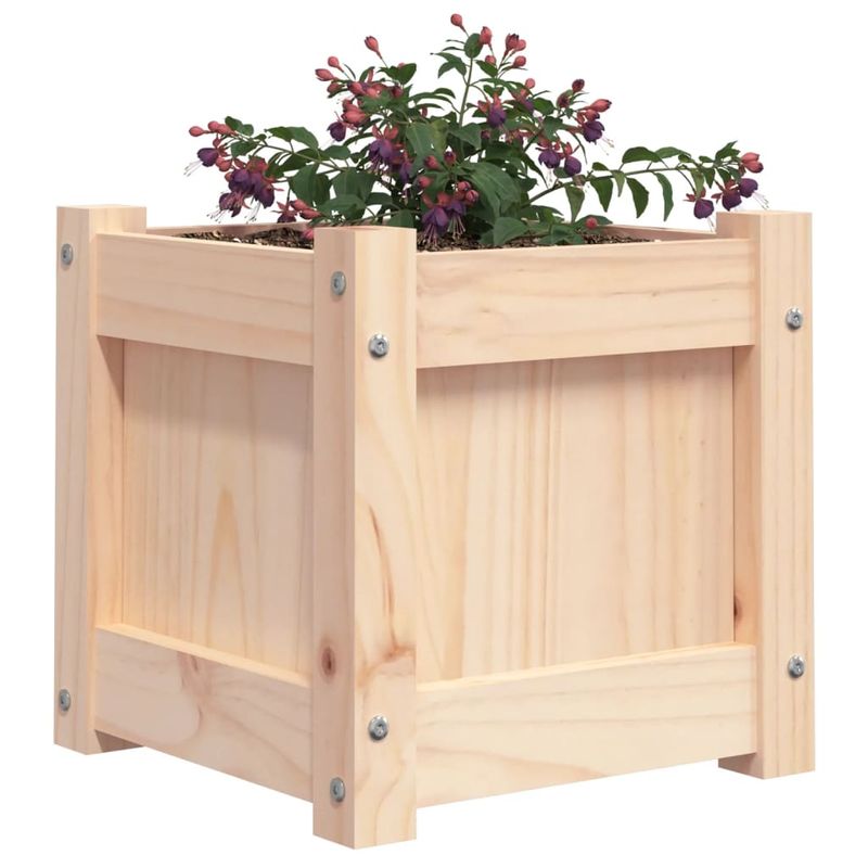 Casa si Gradina - Gradinarit si plante - Plante si ghivece - Ghivece si suporturi - Jardiniere de gradina, 2 buc., lemn masiv de pin - Infinity.ro