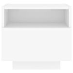 Casa si Gradina - Mobilier - Comode si corpuri - Noptiere - Noptiere cu lumini LED, alb, 40x39x37 cm - Infinity.ro