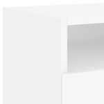 Casa si Gradina - Mobilier - Comode si corpuri - Noptiere - Noptiere cu lumini LED, alb, 40x39x37 cm - Infinity.ro