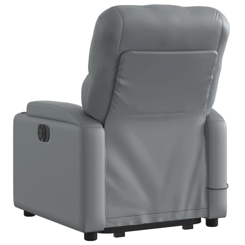 Ingrijire personala si Cosmetice - Sanatate si wellness - Articole wellness - Fotolii de masaj - Fotoliu masaj rabatabil electric cu ridicare, gri, piele eco - Infinity.ro