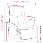 Casa si Gradina - Mobilier - Scaune si fotolii - Fotolii - Fotoliu rabatabil cu suport de picioare, maro, piele ecologica - Infinity.ro