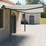 Casa si Gradina - Gradina si terasa - Umbrele si pavilioane - Umbrele - Set stalp pentru copertina, antracit, 450x245 cm, fier - Infinity.ro