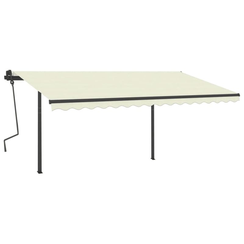 Casa si Gradina - Gradina si terasa - Umbrele si pavilioane - Umbrele - Set stalp pentru copertina, antracit, 450x245 cm, fier - Infinity.ro