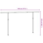 Casa si Gradina - Gradina si terasa - Umbrele si pavilioane - Umbrele - Set stalp pentru copertina, antracit, 450x245 cm, fier - Infinity.ro