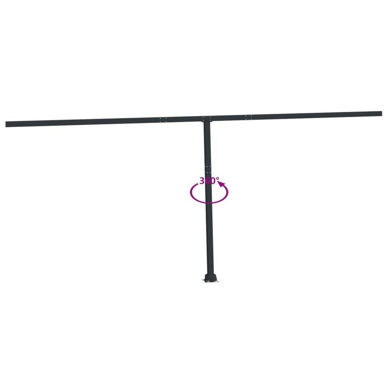 Casa si Gradina - Gradina si terasa - Umbrele si pavilioane - Umbrele - Set stalp pentru copertina, antracit, 600x245 cm, fier - Infinity.ro