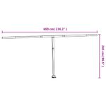 Casa si Gradina - Gradina si terasa - Umbrele si pavilioane - Umbrele - Set stalp pentru copertina, antracit, 600x245 cm, fier - Infinity.ro