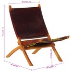 Casa si Gradina - Mobilier - Scaune si fotolii - Scaune - Scaun relaxant pliant, maro inchis, piele naturala - Infinity.ro