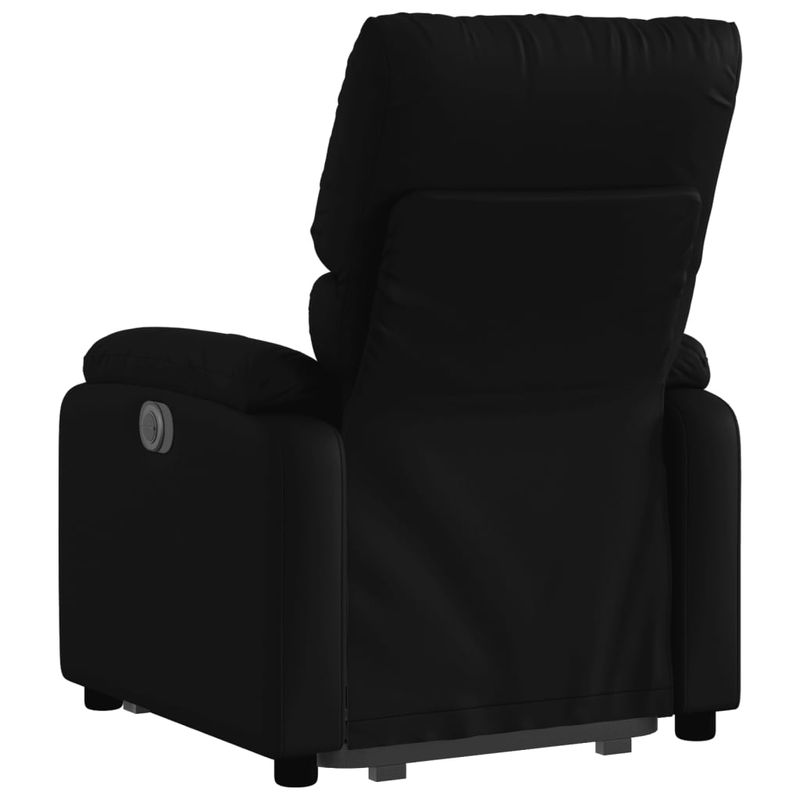 Casa si Gradina - Mobilier - Scaune si fotolii - Fotolii - Fotoliu rabatabil cu ridicare, negru, piele ecologica - Infinity.ro