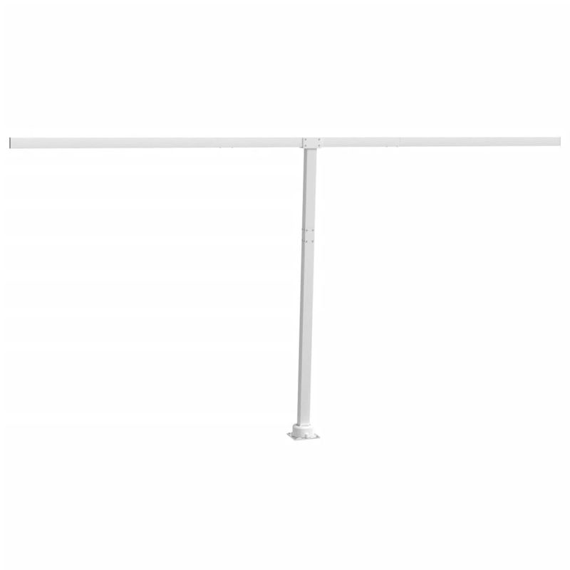 Casa si Gradina - Gradina si terasa - Umbrele si pavilioane - Umbrele - Set stalp pentru copertina, alb, 450x245 cm, fier - Infinity.ro
