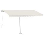 Casa si Gradina - Gradina si terasa - Umbrele si pavilioane - Umbrele - Set stalp pentru copertina, alb, 450x245 cm, fier - Infinity.ro