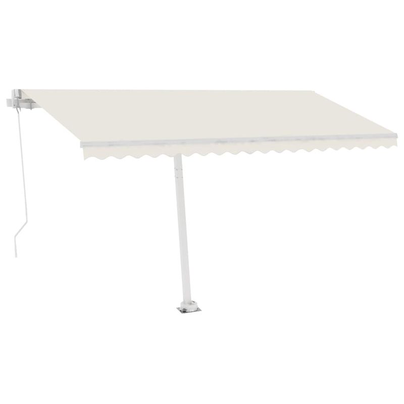 Casa si Gradina - Gradina si terasa - Umbrele si pavilioane - Umbrele - Set stalp pentru copertina, alb, 450x245 cm, fier - Infinity.ro