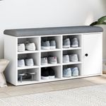 Casa si Gradina - Mobilier - Organizare si depozitare - Bancute - Banca de pantofi, alb, 102x32x50 cm, lemn prelucrat - Infinity.ro