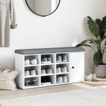 Casa si Gradina - Mobilier - Organizare si depozitare - Bancute - Banca de pantofi, alb, 102x32x50 cm, lemn prelucrat - Infinity.ro