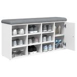Casa si Gradina - Mobilier - Organizare si depozitare - Bancute - Banca de pantofi, alb, 102x32x50 cm, lemn prelucrat - Infinity.ro