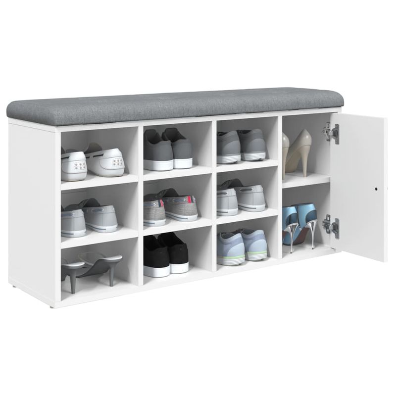 Casa si Gradina - Mobilier - Organizare si depozitare - Bancute - Banca de pantofi, alb, 102x32x50 cm, lemn prelucrat - Infinity.ro