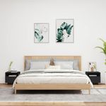 Casa si Gradina - Mobilier - Comode si corpuri - Noptiere - Noptiere cu lumini LED, 2 buc., negru, 40x39x37 cm - Infinity.ro