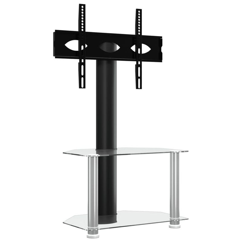 Casa si Gradina - Mobilier - Comode si corpuri - Comode - Suport TV de colt 2 niveluri pentru 32-70 inchi, negru/argintiu - Infinity.ro