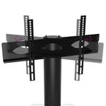 Casa si Gradina - Mobilier - Comode si corpuri - Comode - Suport TV de colt 2 niveluri pentru 32-70 inchi, negru/argintiu - Infinity.ro