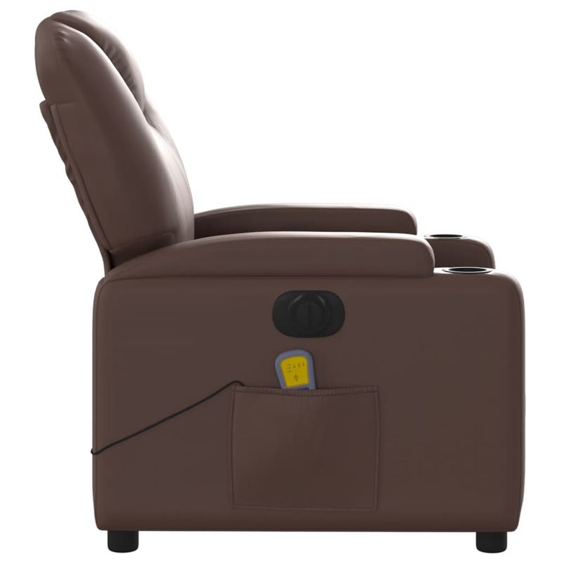 Ingrijire personala si Cosmetice - Sanatate si wellness - Articole wellness - Fotolii de masaj - Fotoliu electric de masaj rabatabil, maro, piele ecologica - Infinity.ro