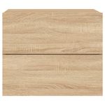 Casa si Gradina - Mobilier - Comode si corpuri - Noptiere - Noptiere montate pe perete cu lumini LED, 2 buc., stejar sonoma - Infinity.ro