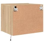 Casa si Gradina - Mobilier - Comode si corpuri - Noptiere - Noptiere montate pe perete cu lumini LED, 2 buc., stejar sonoma - Infinity.ro