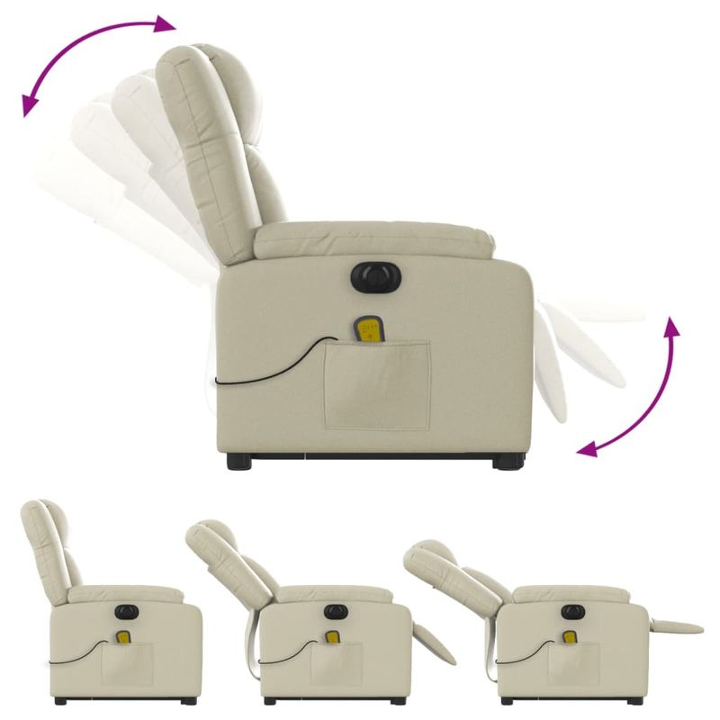 Ingrijire personala si Cosmetice - Sanatate si wellness - Articole wellness - Fotolii de masaj - Fotoliu electric masaj rabatabil cu ridicare, crem - Infinity.ro